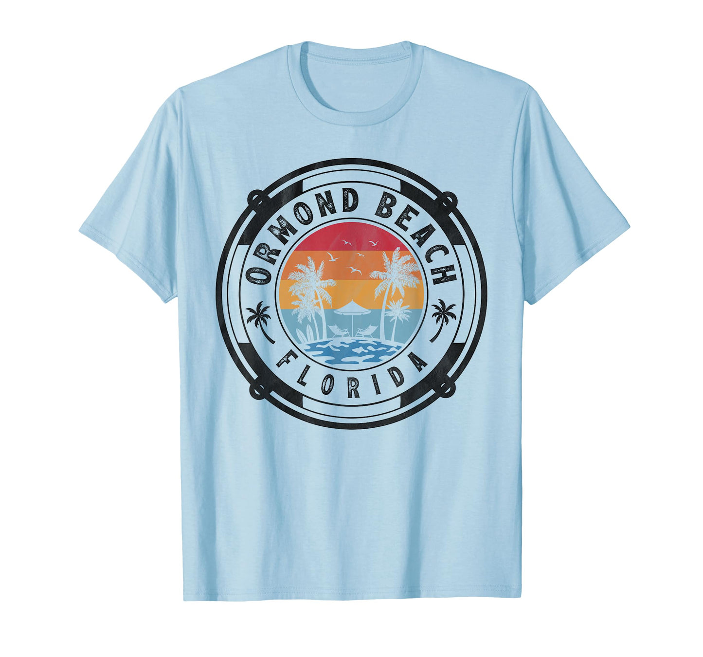 Ormond Beach Florida Summer Vacation Vintage Sunset T-Shirt