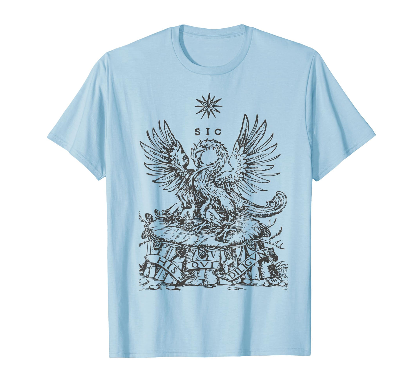 Pelican Traditional Latin Mass Catholic Symbols Woodcut T-Shirt