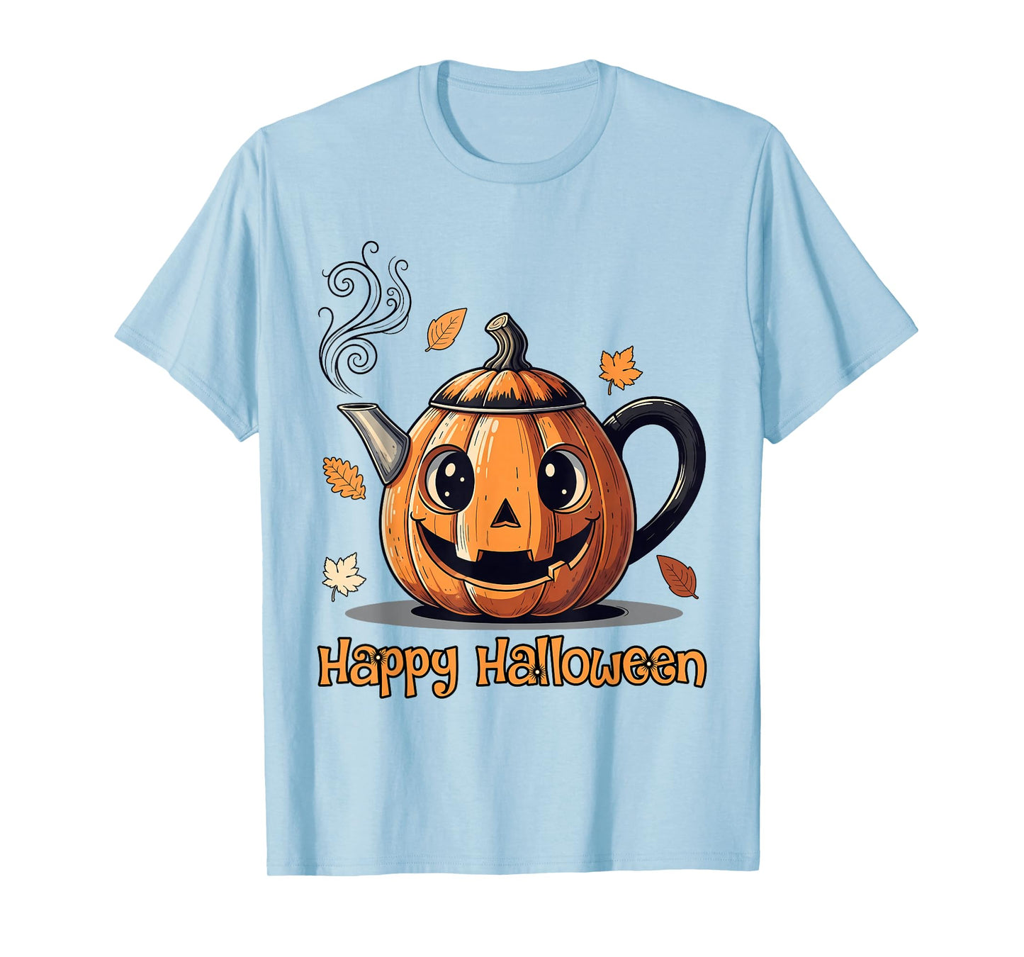 Cute Halloween Pumpkin Coffee Mug Latte Scary Face T-Shirt