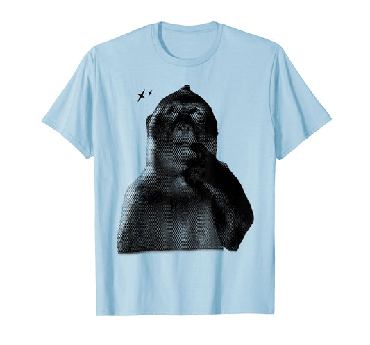Funny Thinking Monkey Meme 2YK Graphic T-Shirt