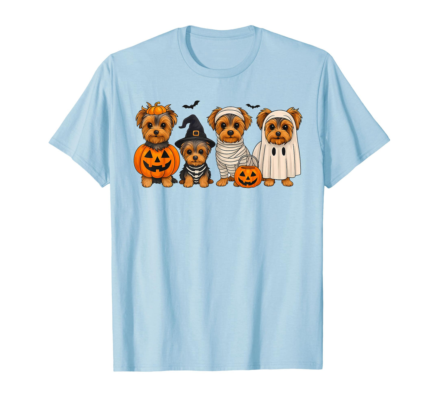 Yorkie Mom Yorkshire Terrier Halloween Vibes Spooky Boo T-Shirt
