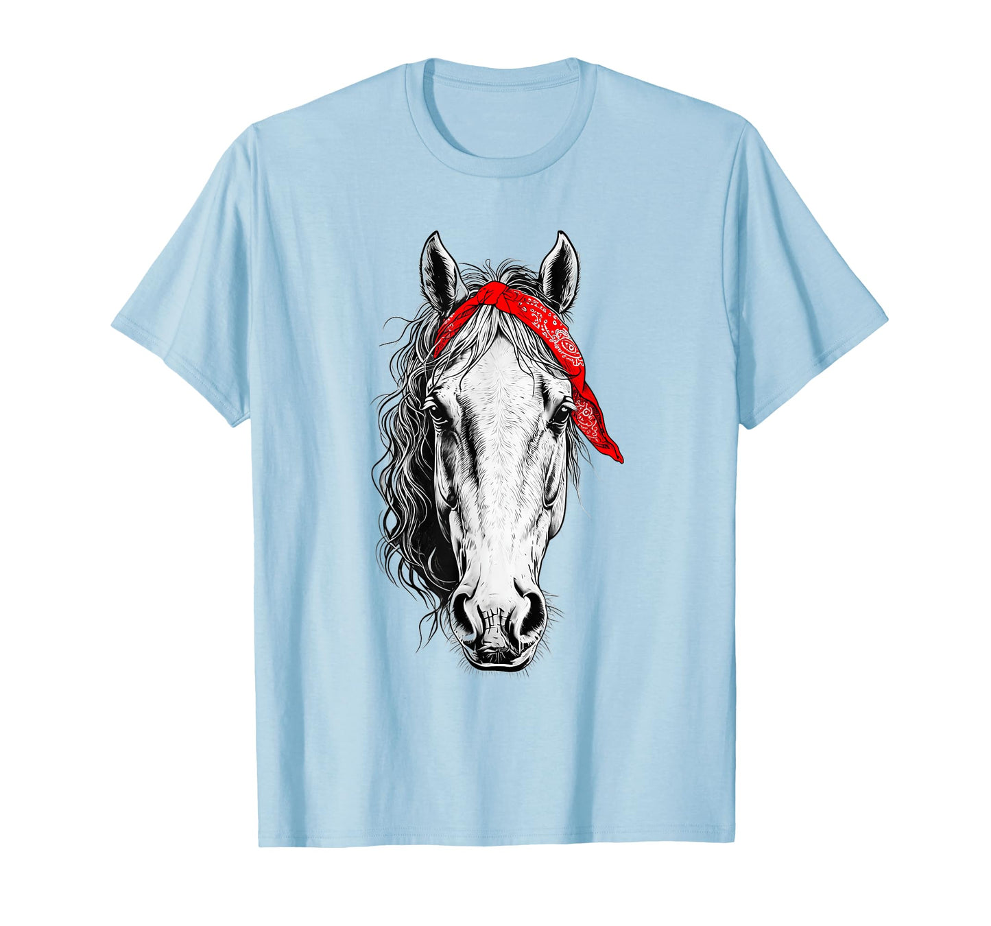 Horse Shirts for Girls 10-12 Western Red Bandana Tee T-Shirt