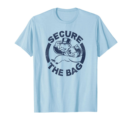 Monopoly Mr. Monopoly Secure The Bag Money Classic Logo T-Shirt