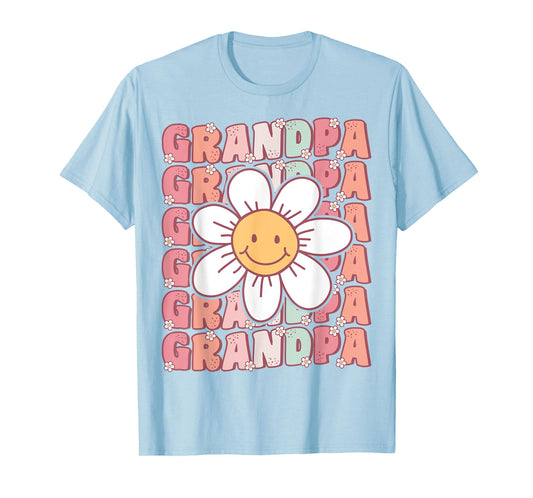 Groovy Grandpa Matching Family Birthday Party Daisy Flower T-Shirt