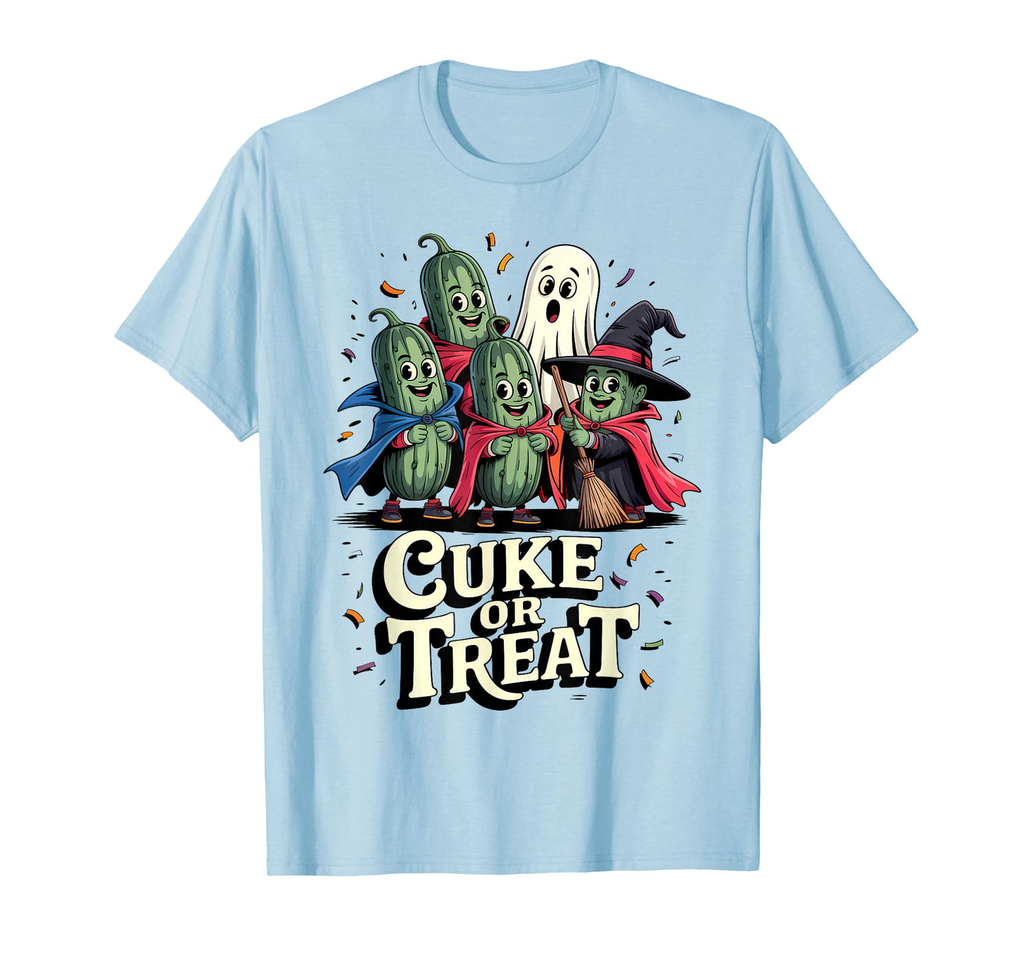 Cuke or Treat – Funny Halloween Cucumber Costume T-Shirt