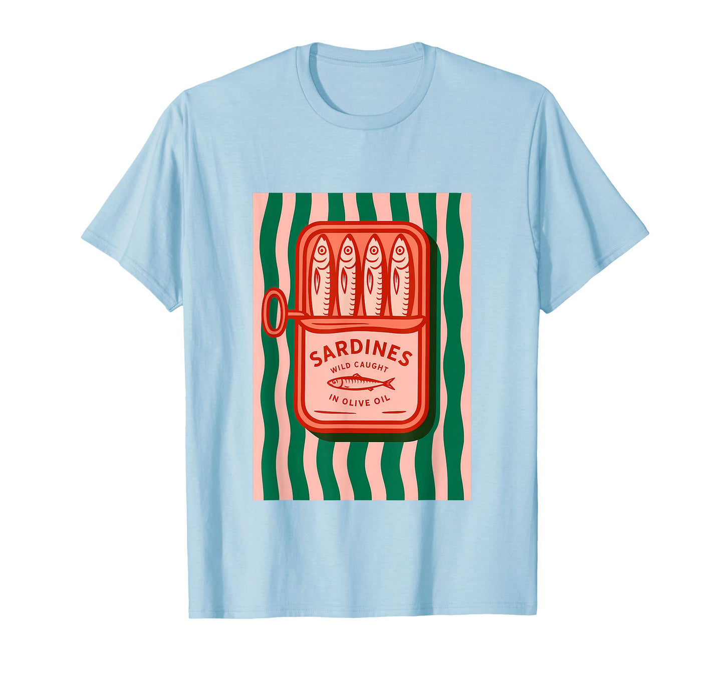 Sardines Tinned Fish Retro Graphic Summer for Men Women T-Shirt