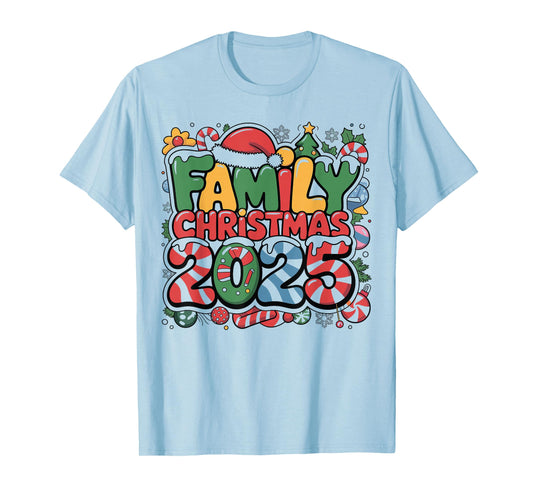 Family Christmas 2025 Matching Outfit Xmas Squad Santa T-Shirt