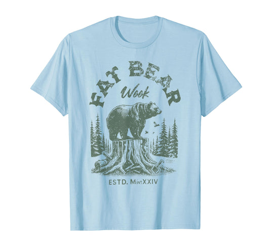 Fat Bear Week Vintage Retro Grizzly Bear Lovers T-Shirt
