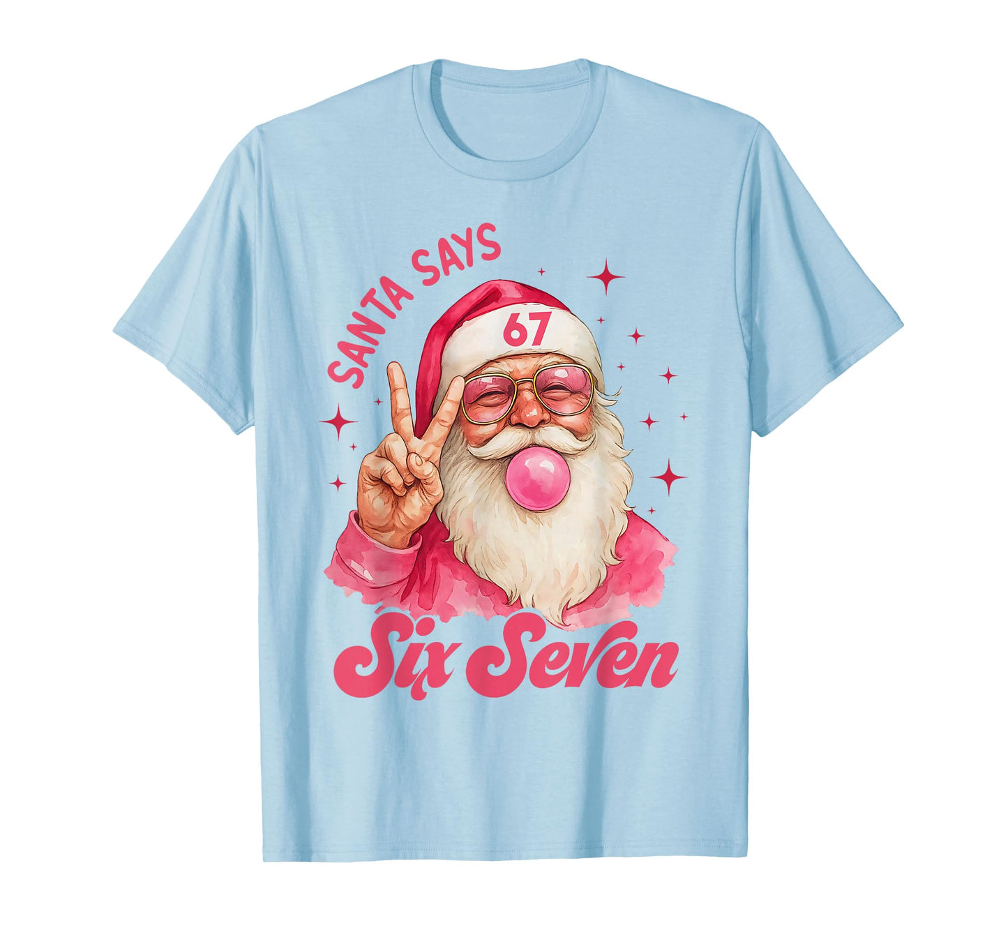 67 Funny Meme Merry Xmas Santa Says Six Seven Christmas T-Shirt