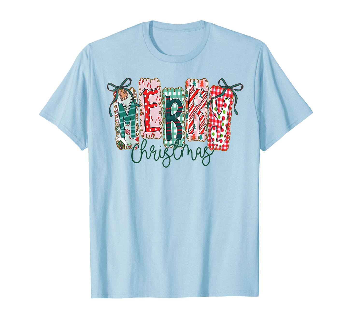 Merry Christmas Coquette Bow Xmas Pajamas Family Matching T-Shirt