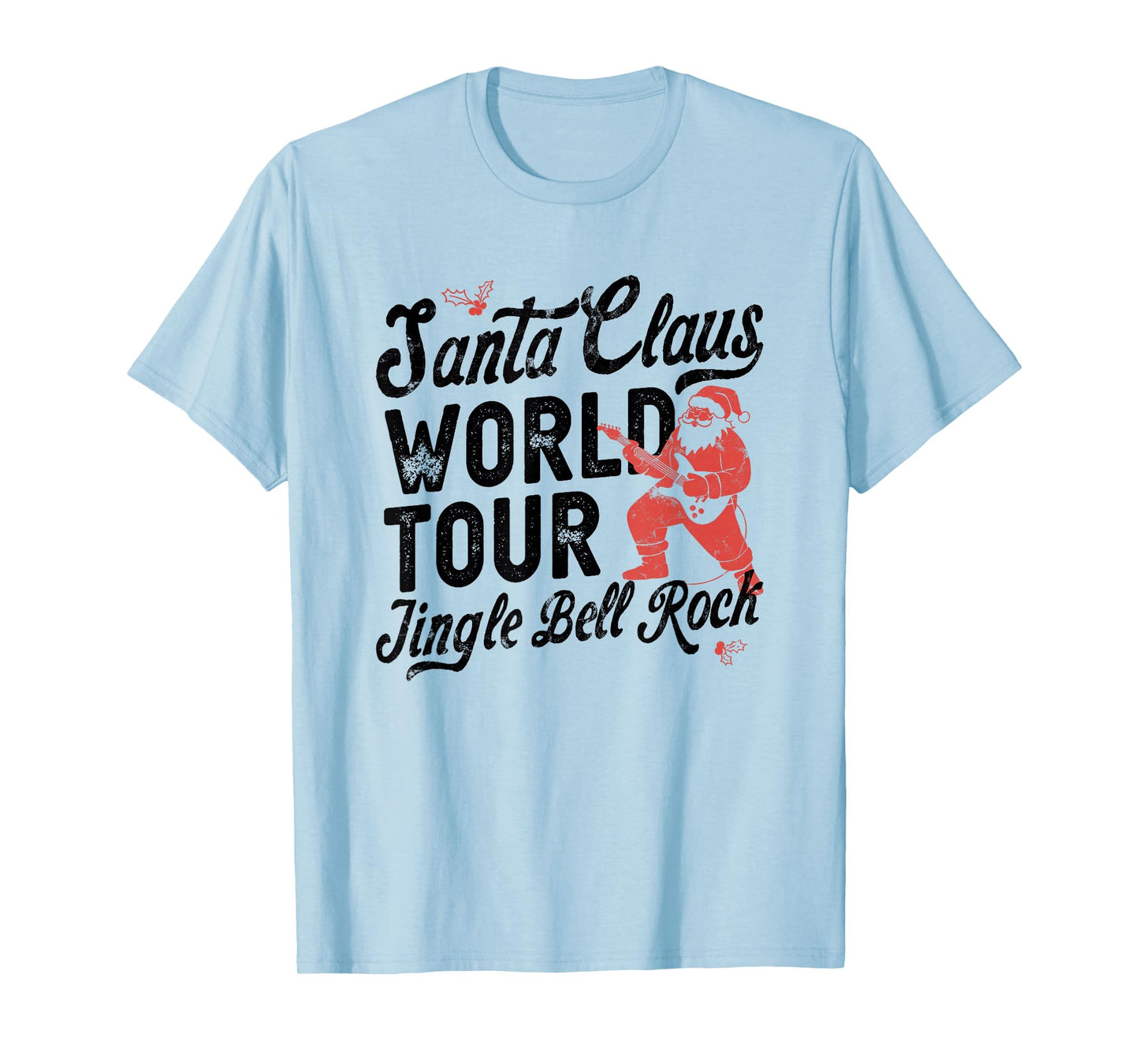 Santa Claus Jingle Rock Retro Christmas Outfit T-Shirt