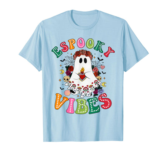 Espooky Vibes Spanish Mexican Teacher Boo Halloween T-Shirt