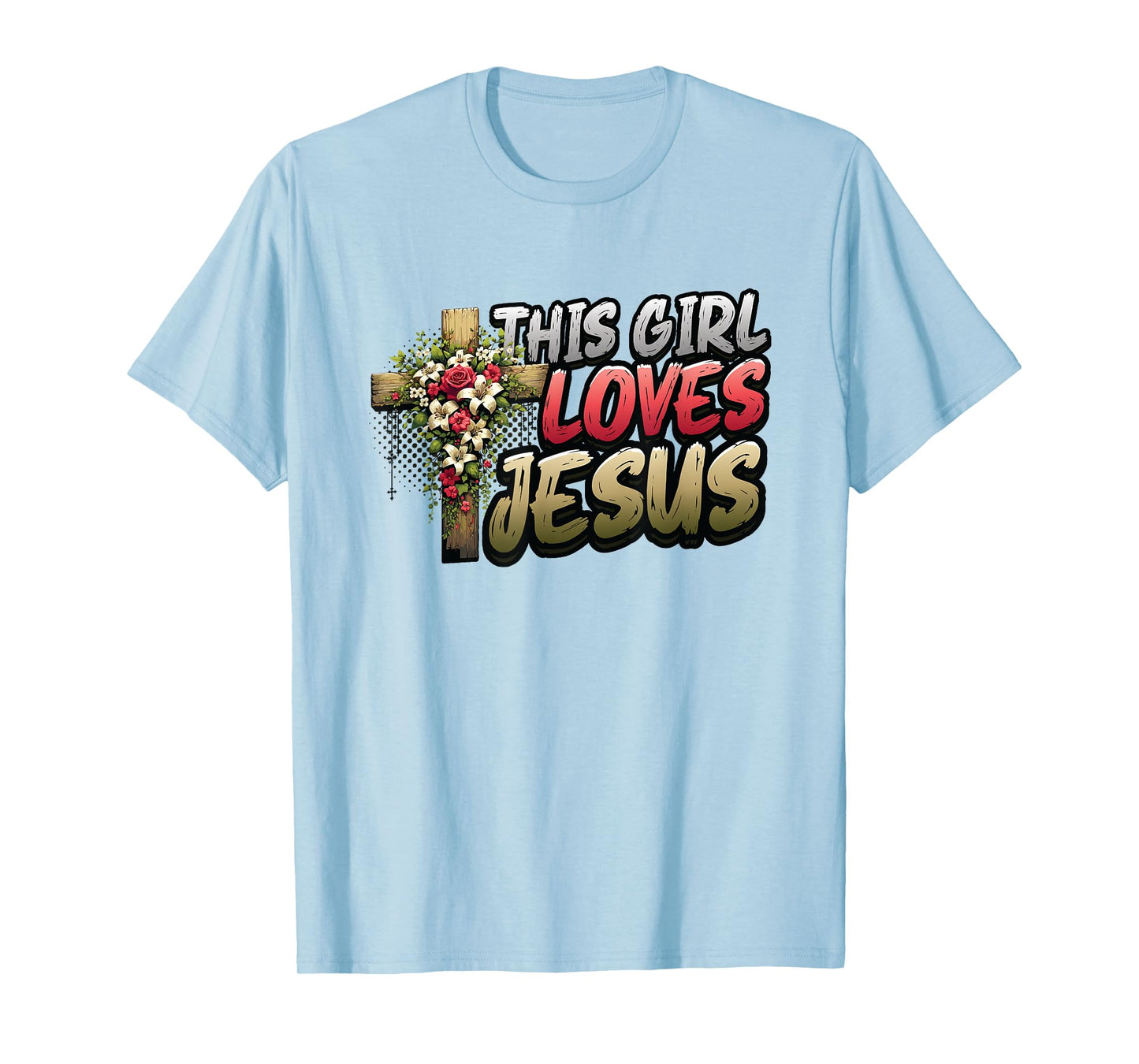 This Girl Loves Jesus Cute Christian Girl Jesus T-Shirt