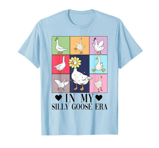 Retro In My Silly Goose Era Funny Animal Lover T-Shirt