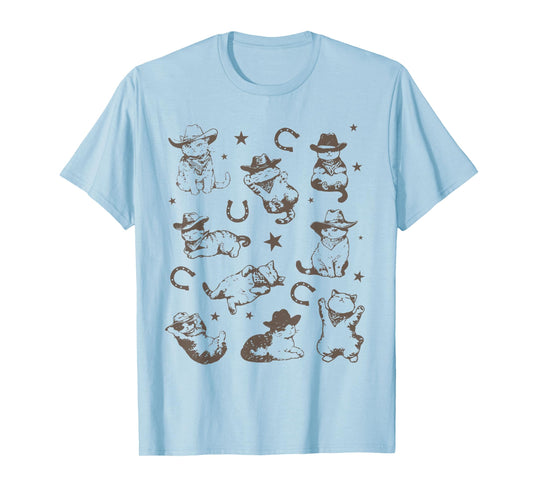 Cowboy Cats And Kittens Western Cowboy Vintage 90s Cowgirl T-Shirt