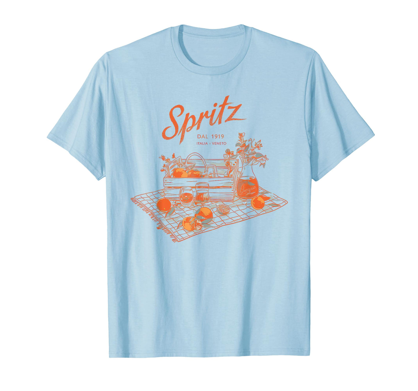 Spritz Veneto Tshirt Italia Vintage Orange Wine Cocktail T-Shirt