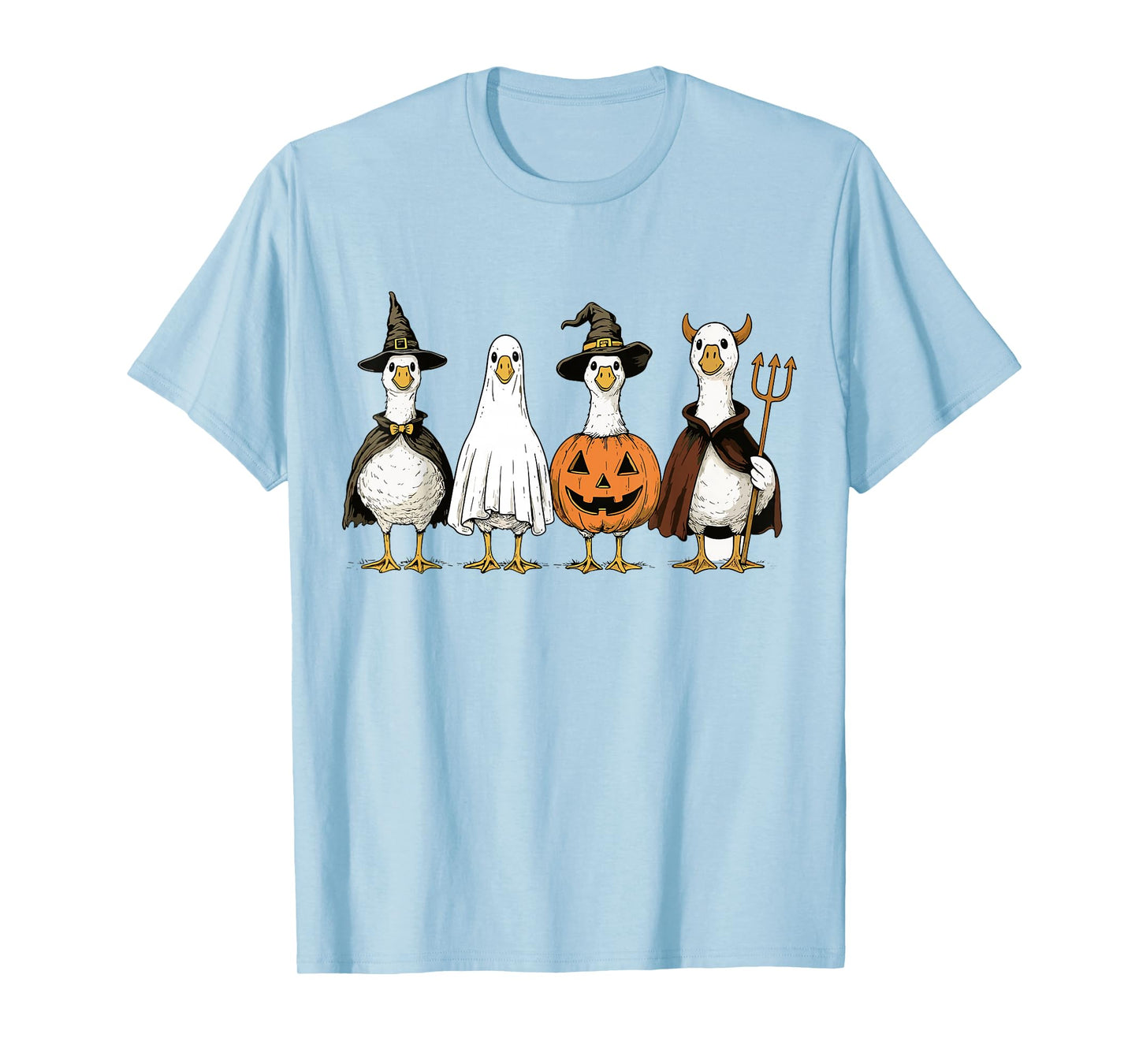 Just A Spooky Goose Halloween Silly Goose Funny Halloween T-Shirt