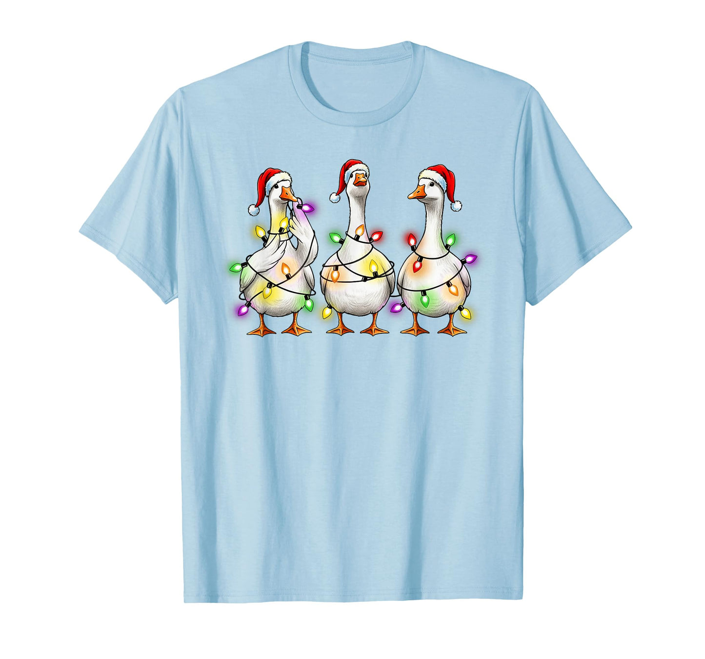 Funny Christmas Vibes Goose Santa Elf Xmas Festive Holiday T-Shirt