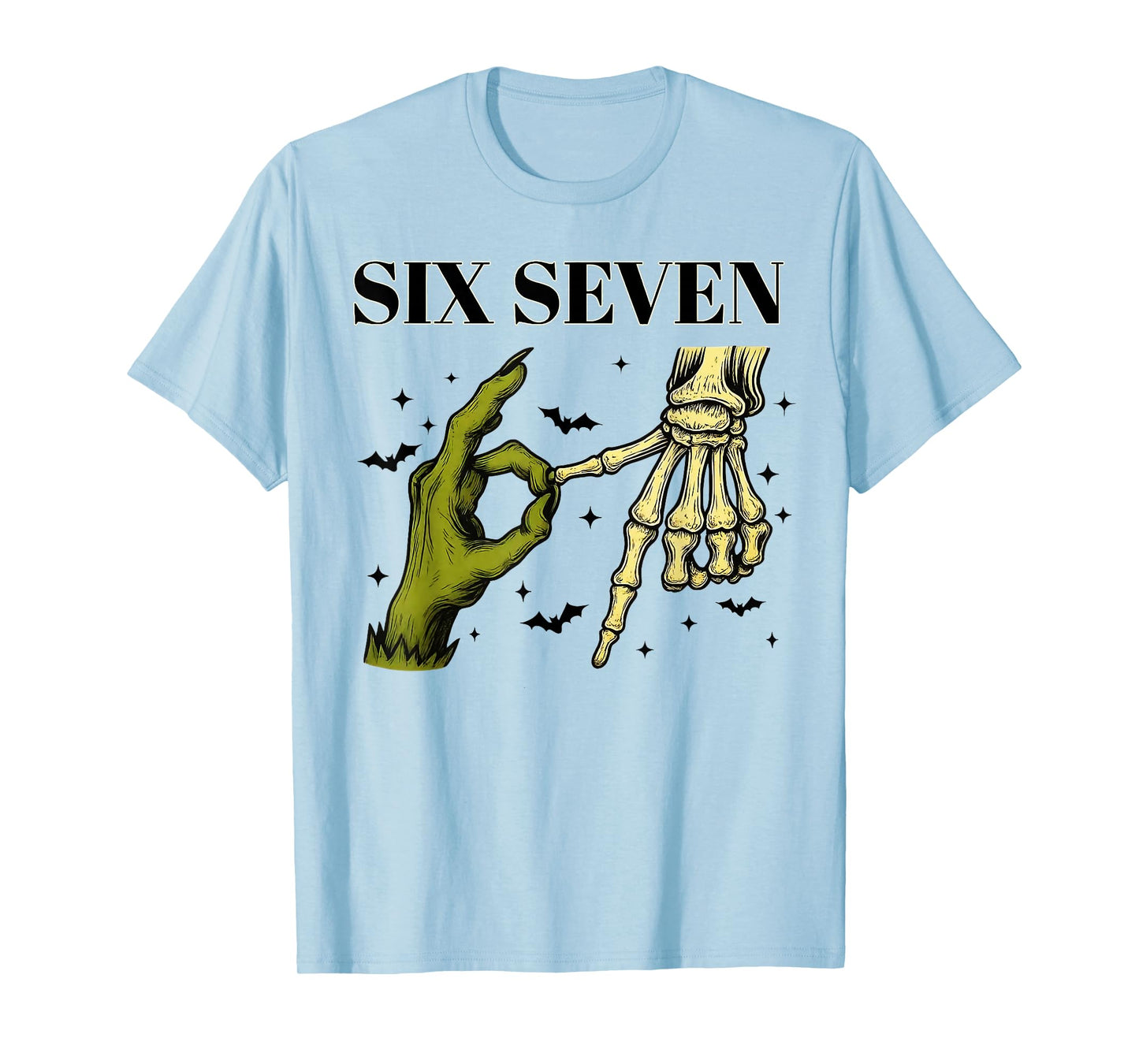 67 Witch Skeleton Hands Sign 67 Meme Halloween Costume Funny T-Shirt