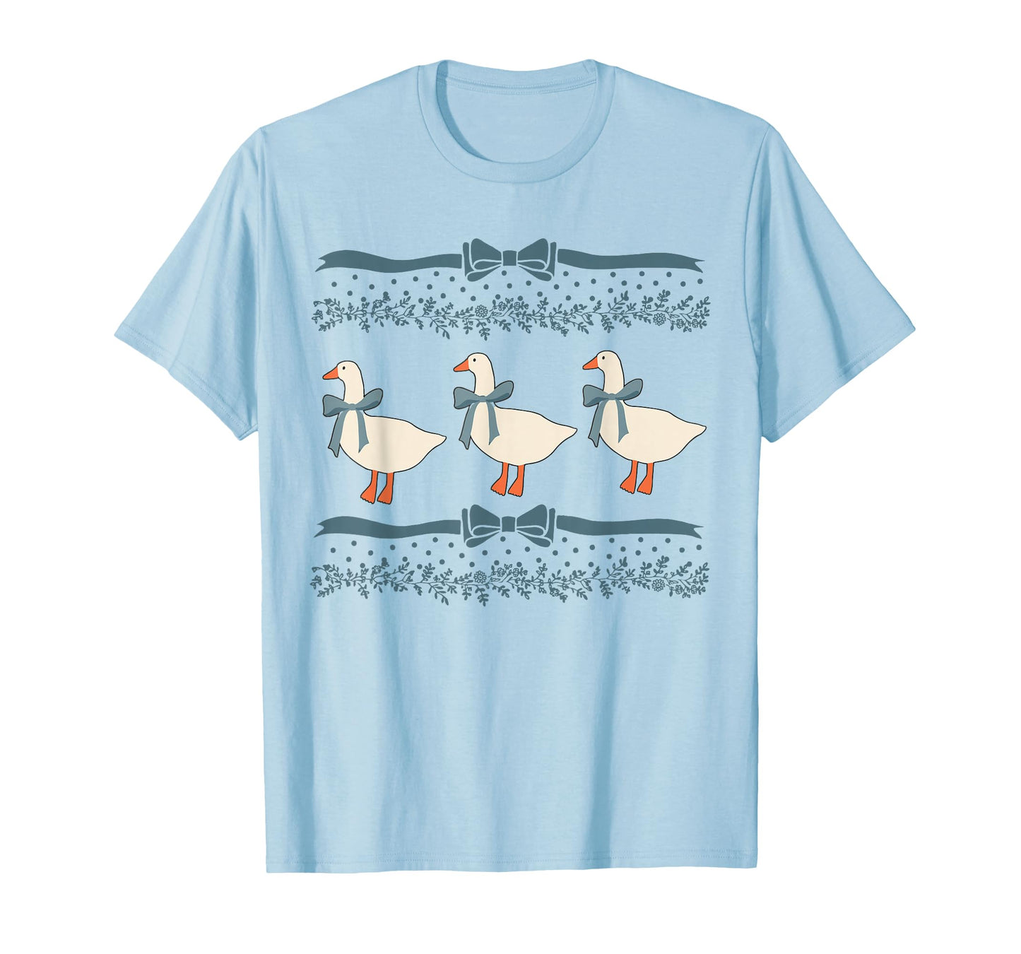 1980s Blue Ribbon Goose With Hearts T-Shirt