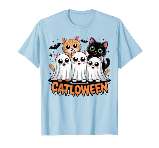 catloween Boo Cute Kitty Cats Lover Halloween Women Men T-Shirt