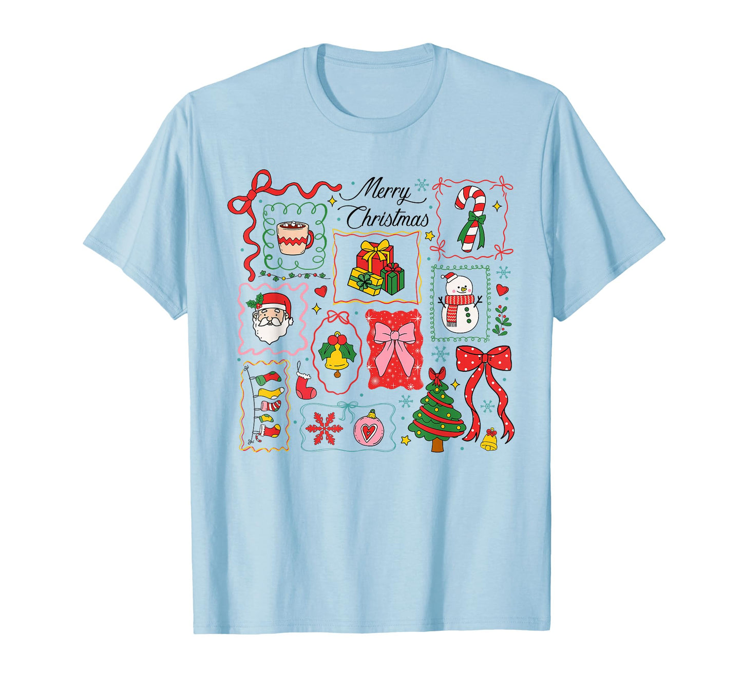 Merry Christmas Santa Claus Holiday Tis The Season Women Kid T-Shirt