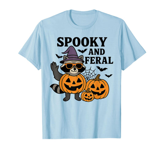 Funny Halloween Raccoon Pumpkin Costume T-Shirt