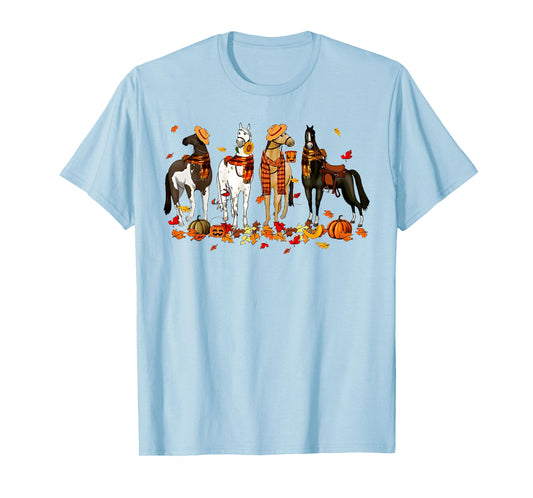Vintage Fall Autumn Horse Spooky Season T-Shirt