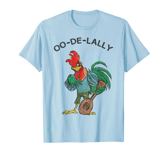 Retro Oo-de-lally Singing Rooster Vintage Guitar Chicken T-Shirt