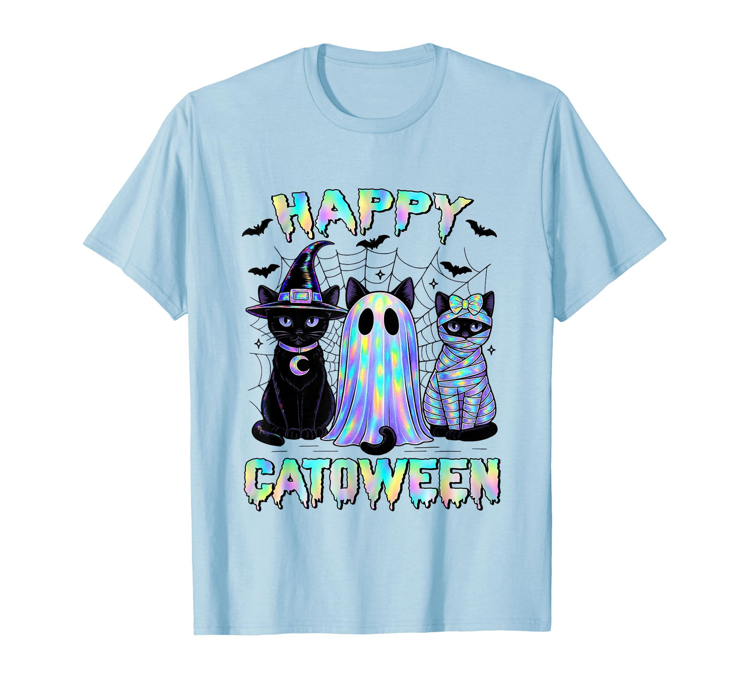 Happy Catoween Cats Halloween Spooky Holiday Cute Kitten Cat T-Shirt