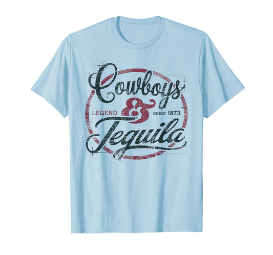 Cowboys And Tequila Lovers Funny Cinco de Mayo Best Tequila T-Shirt