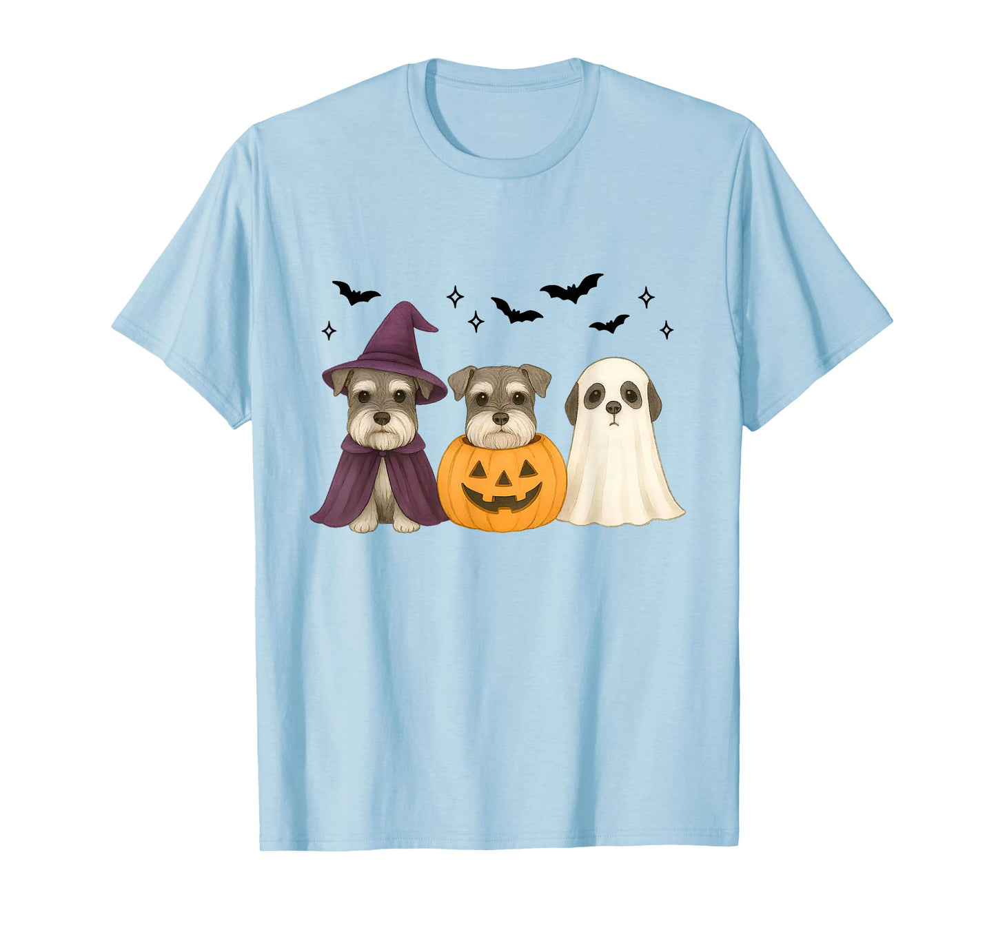Witch Schnauzer Halloween Schnauzer Dog Mom Dog Lover T-Shirt