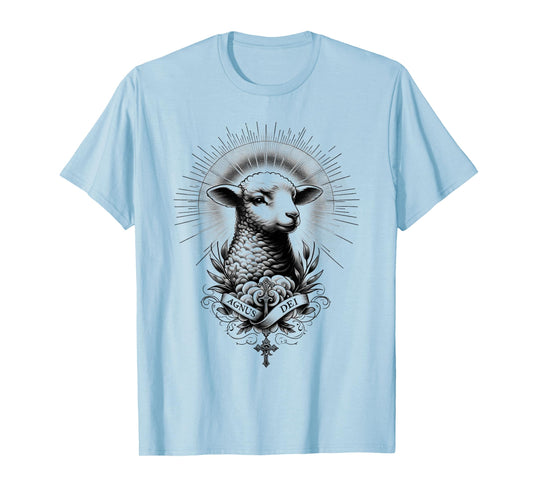 Agnus Dei Lamb God Men Women Catholic Christian Jesus Tattoo T-Shirt