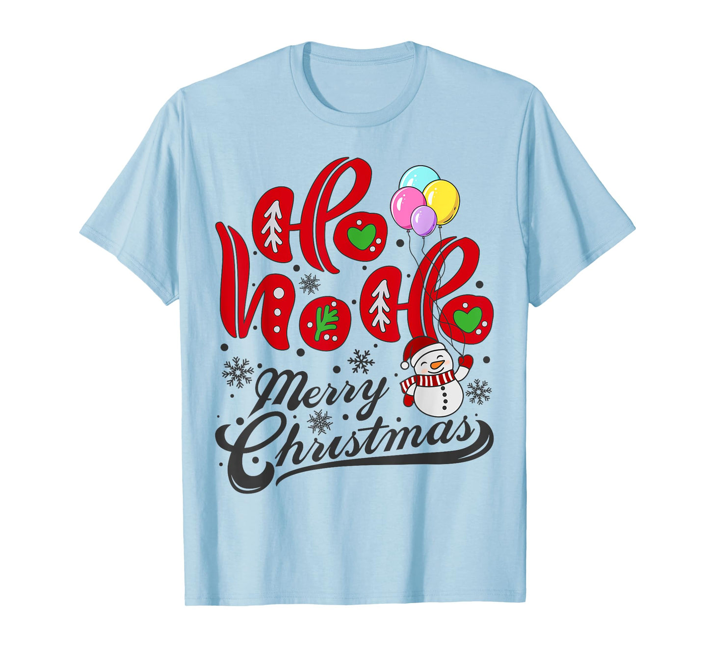 Merry Christmas Lights Ho Santa Claus Xmas for Men Women T-Shirt