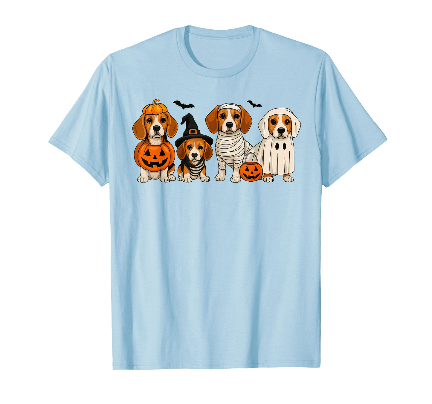 Beagle Lover Dog Mom Halloween Vibes Spooky Boo Pumpkin T-Shirt