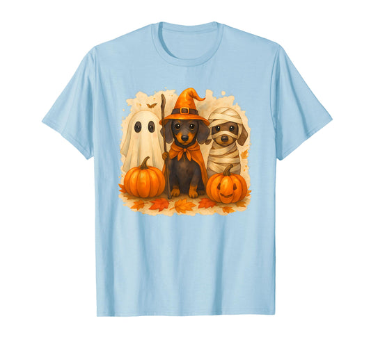 Dachshund Happy Halloweiner Boo Witch Fall Halloween Dog T-Shirt