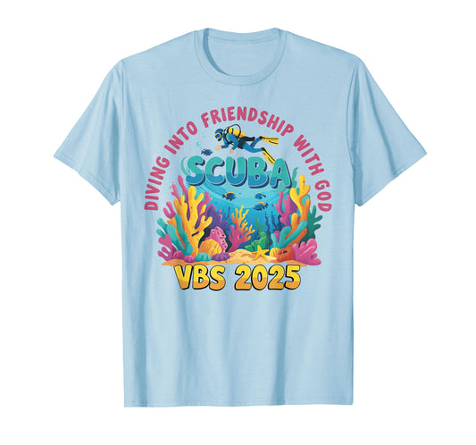 Diving Into Friendship With God Beach Scuba VBS 2025 T-Shirt