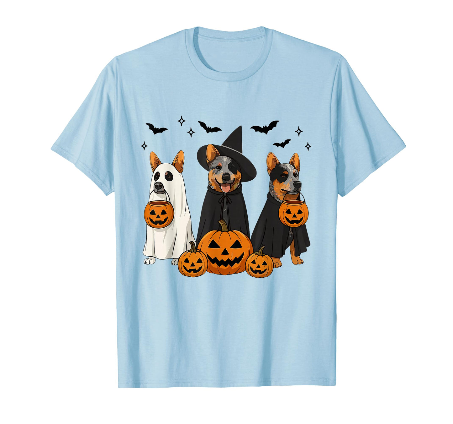 Australian Cattle Dog Halloween Cattle Dog Witch Heeler Dog T-Shirt