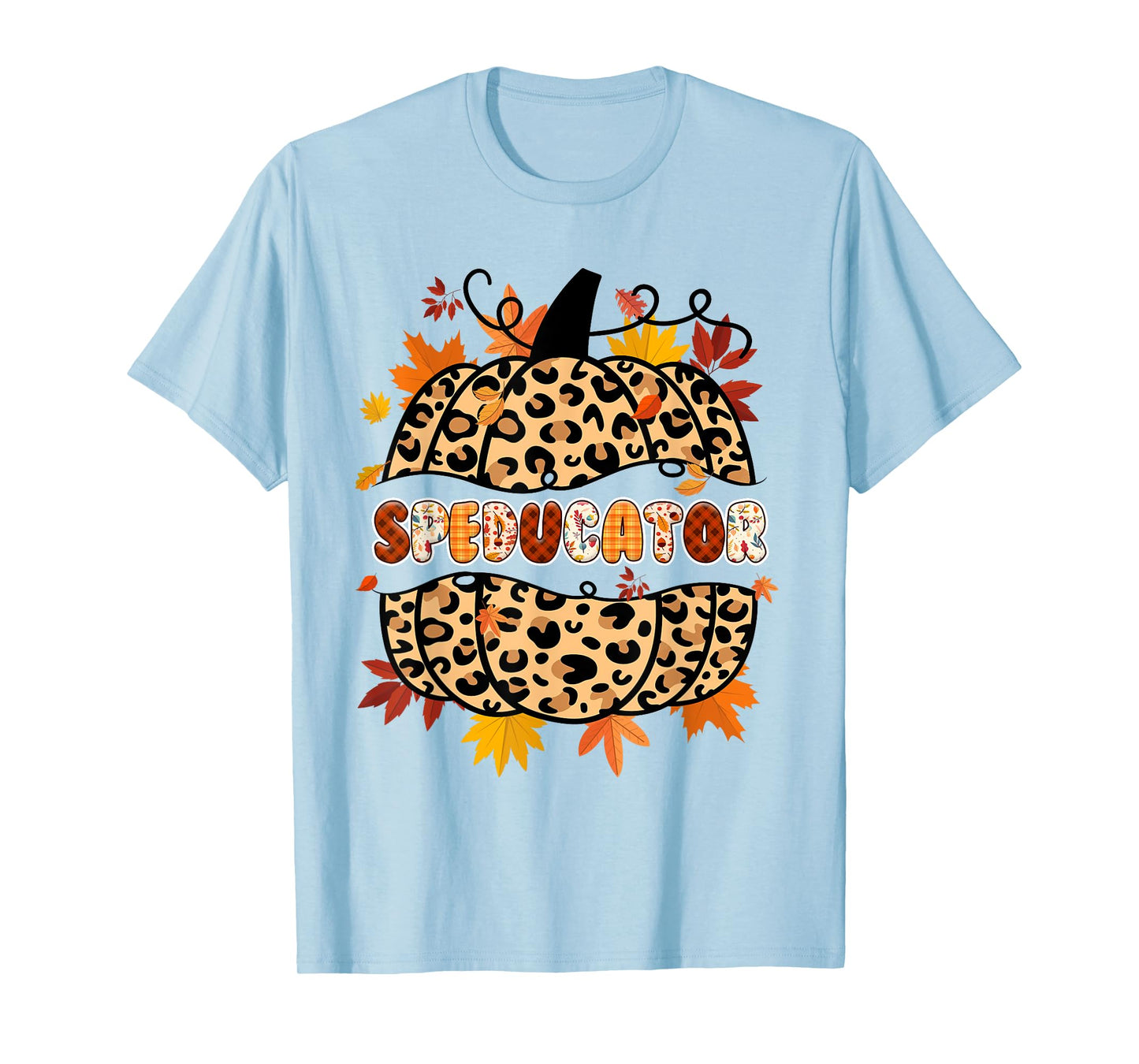 Autumn Fall SPED ED Teacher Thankful Grateful Pumpkin Retro T-Shirt