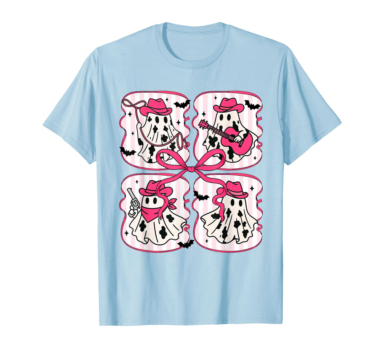 Halloween Vibes Spooky Season Cowboys Boo Ghost Wild West T-Shirt
