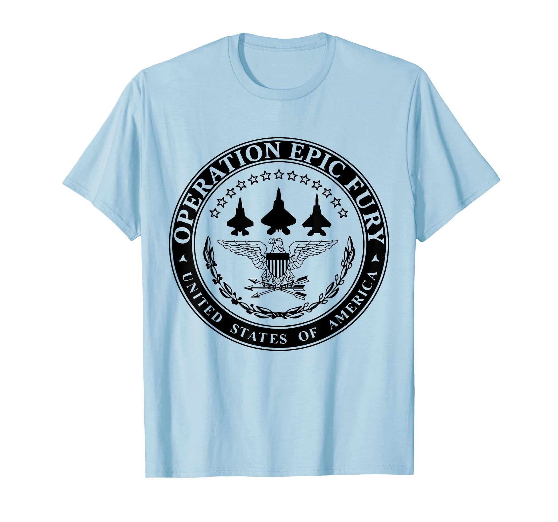 Operation Epic Fury USA T-Shirt - T-Shirt | Light Blue
