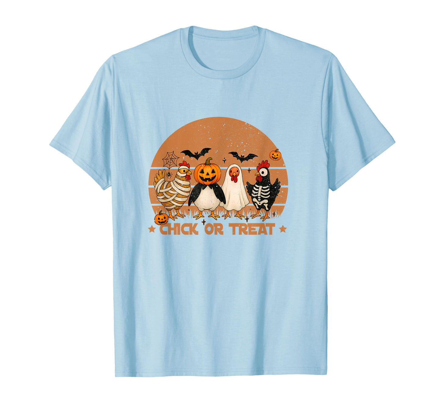 Chick Or Treat Halloween Pumpkin Ghost Spooky T-Shirt