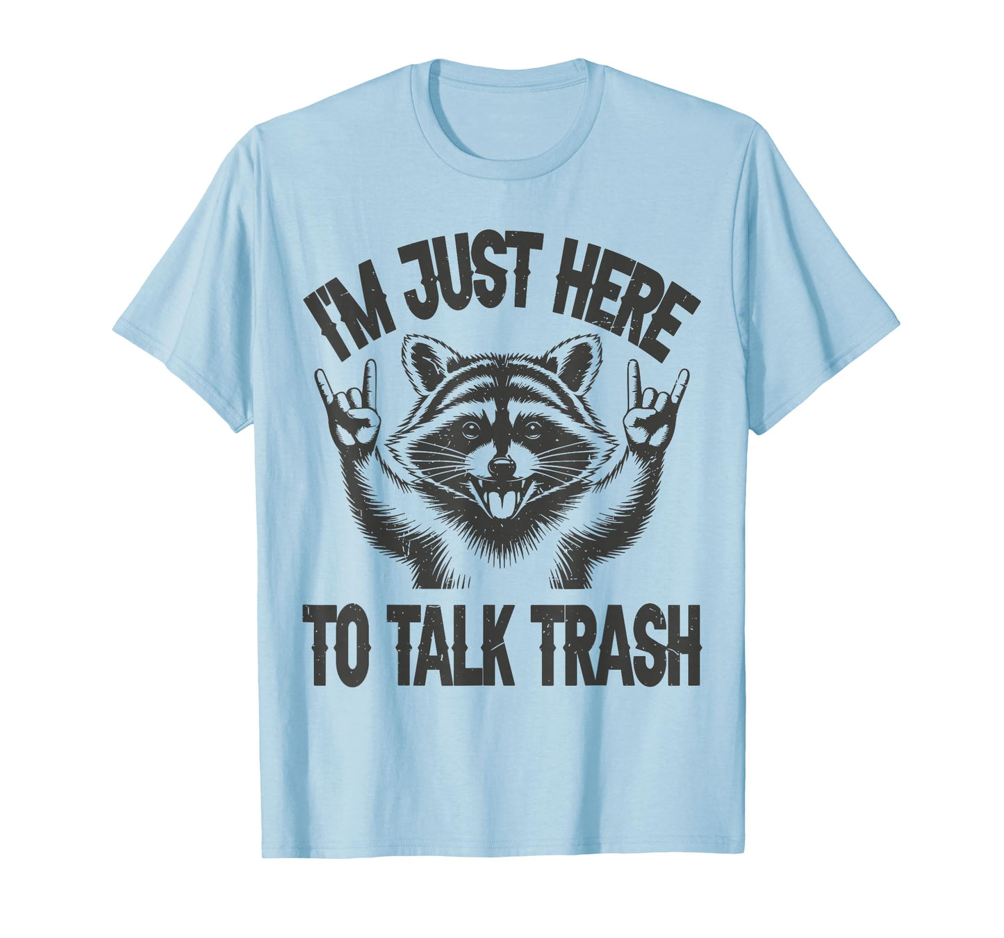 I'm Just Here To Talk Trash Panda Toddler Boy Funny Raccoon T-Shirt