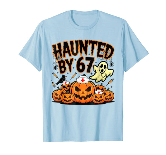 Haunted by 67 Funny Ghost Nurses Halloween Pumpkin Nursing T-Shirt