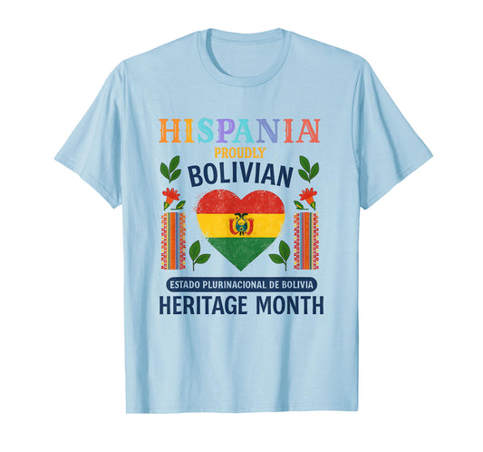 Bolivian Hispanic Heritage Month Viva Bolivia Pride T-Shirt