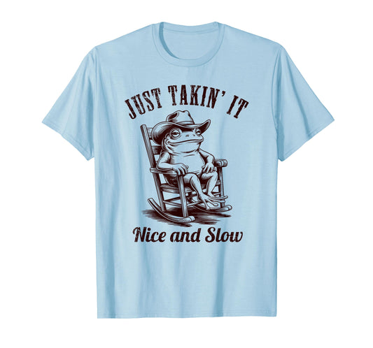 Vintage Cowboy Frog funny summer break retirement vacation T-Shirt