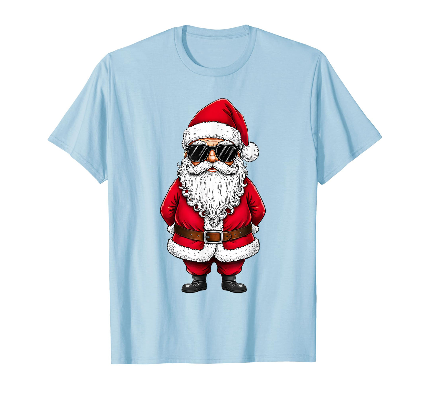 Santa Face with Sunglasses Christmas for Boys Men Kids T-Shirt