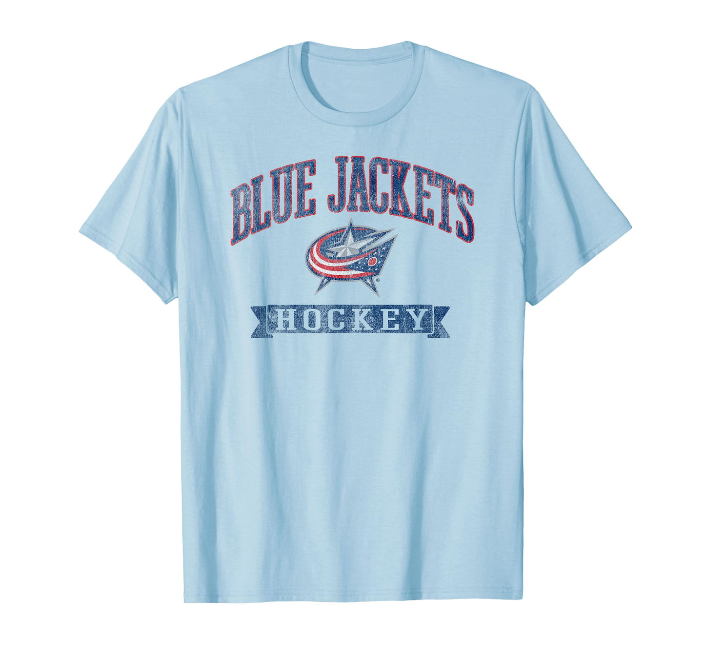 Columbus Blue Jackets Vintage Hockey Gray Licensed T-Shirt
