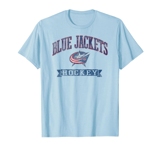 Columbus Blue Jackets Vintage Hockey Gray Licensed T-Shirt