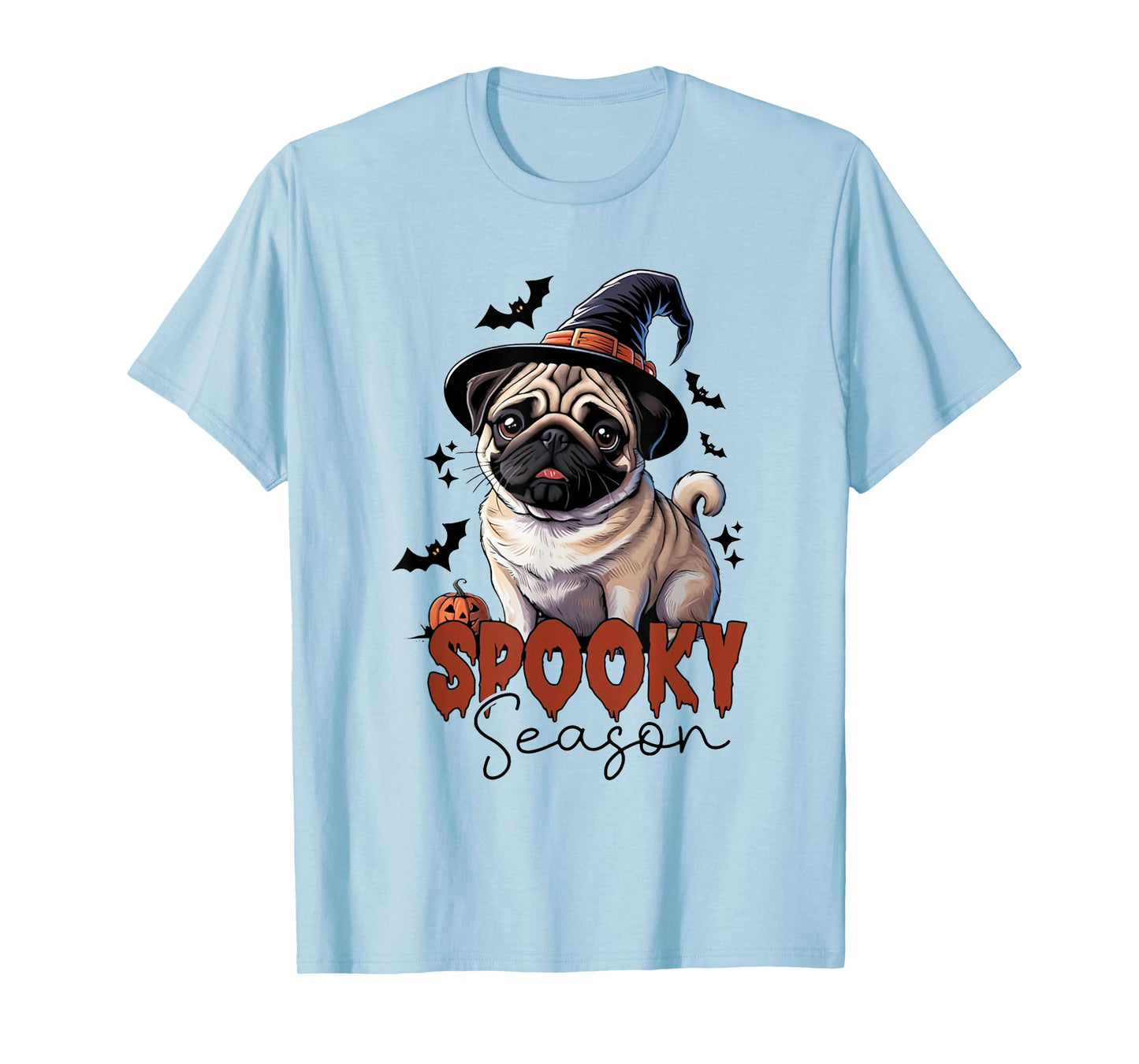 Spooky Season Pug Halloween Dog Lover Funny Spooky Pug T-Shirt